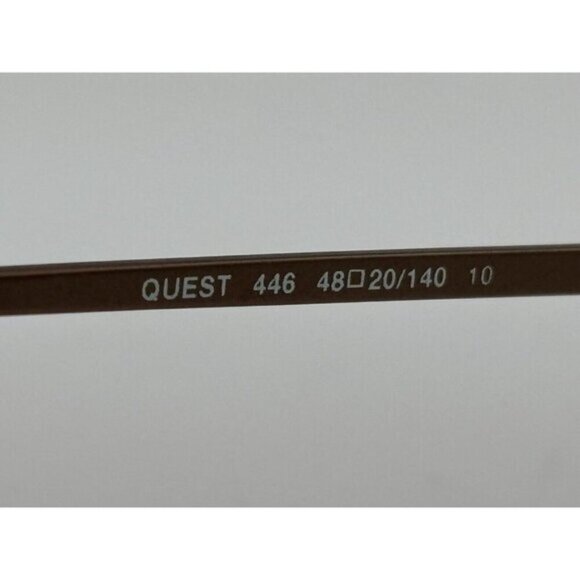 EASYCLIP Titanium - Brown Oval QUEST 446 48-20-140 Eyeglass Frames - Picture 4 of 7